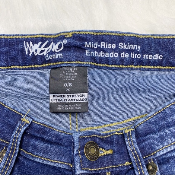 Mossimo Supply Co Mid Rise Stretch Skinny Jeans 25 - Picture 4 of 5